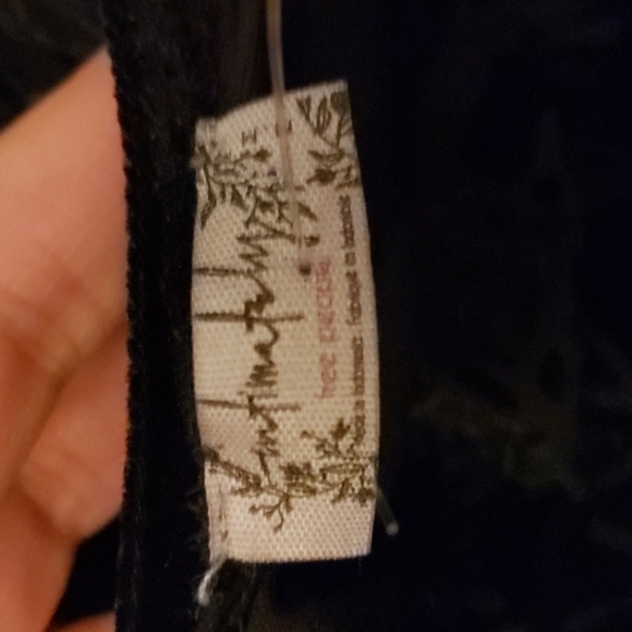 Free People Black Velvet Bodycon‎ Dress - Picture 4 of 4